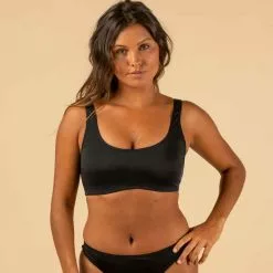 OLAIAN Bikini-Oberteil Damen Bustier Herausnehmbare Schalen - Aurely Schwarz