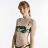 Bikini-Oberteil Damen Bustier Roxy Herausnehmbare Formschalen Dunkelblau/gelb -Großes Bekleidungsmagazin bikini oberteil damen bustier roxy herausnehmbare formschalen dunkelblaugelb