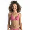 OLAIAN Bikini-Oberteil Damen Push-up Elena Angenähte Formschalen Gerippt Einfarbig Rosa