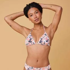 Bikini-Oberteil Triangel Damen Roxy Floral Weiss