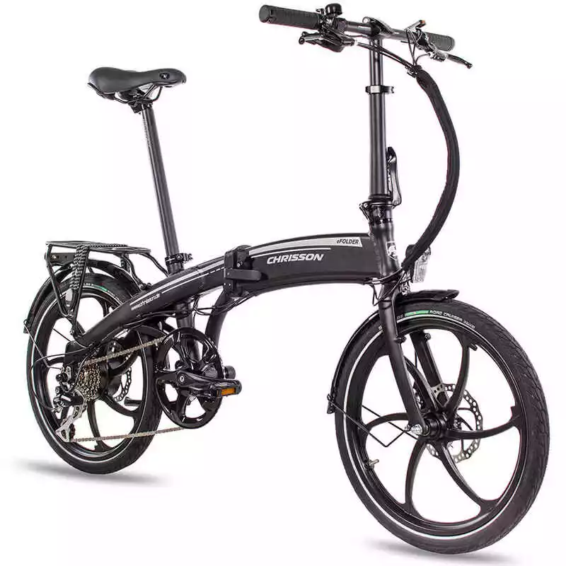 CHRISSON EFolder E-Bike Faltrad Klapprad 20 Zoll 360 Wh Schwarz 3 CHRISSON EFolder E-Bike Faltrad Klapprad 20 Zoll 360 Wh Schwarz