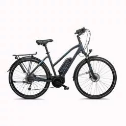 E-Bike 28 Zoll Trekkingrad Riverside 500 Perf Line Damen 400 Wh Anthrazit/blau