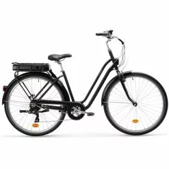 E-Bike City Bike 28 Zoll Elops 120E Schwarz
