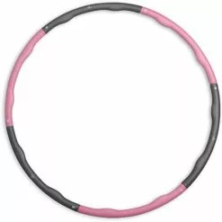Matchu Sports Fitnessreifen - Hula Hoop Reifen - Sportreifen - Rosa/Grau - 1,5 Kg