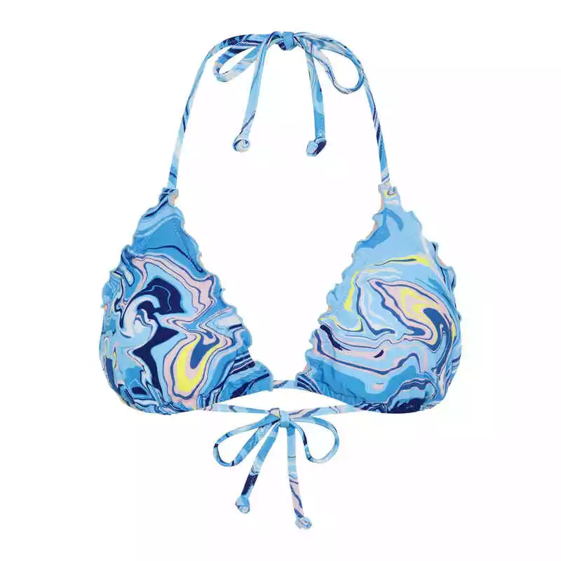 Chiemsee Gemustertes Triangel-Bikini-Top Mit Rüschendetails 4 Chiemsee Gemustertes Triangel-Bikini-Top Mit Rüschendetails – Bild 2