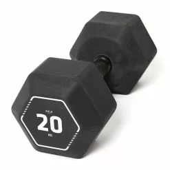 CORENGTH Hantel Krafttraining Crosstraining Hex Dumbbell 20 kg - Schwarz