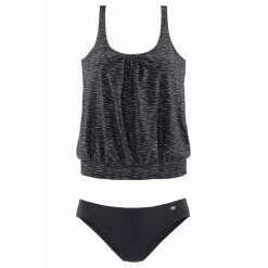 KangaROOS Oversize-Tankini In Melange-Optik Damen