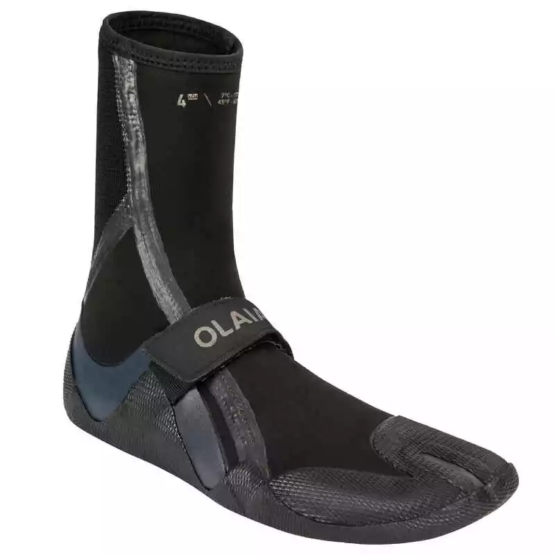 OLAIAN Neoprenschuhe Surfen 900 4 mm Hoch Schwarz/grau 3 OLAIAN Neoprenschuhe Surfen 900 4 mm Hoch Schwarz/grau