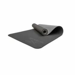 Reebok Yogamatte, 6mm, Doppelseitig, Schwarz/Grau