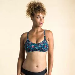 Nabaiji Sportbikini Oberteil Riana Lib Damen Schwarz